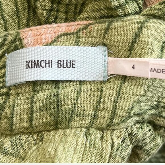 Urban Outfitters (Kimchi Blue) Leaf Print Halter Maxi Dress – Size 4 - Picture 7 of 8